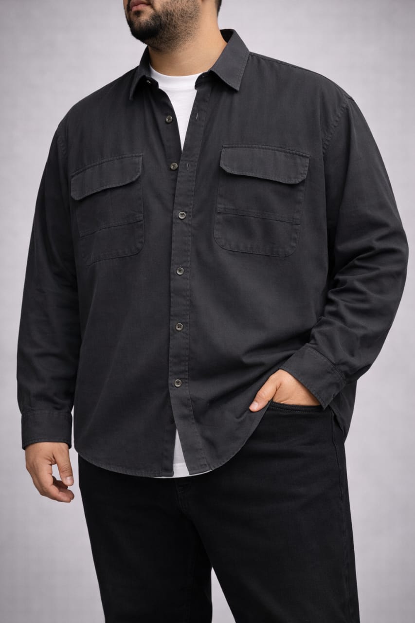 Basic gabardine shirt