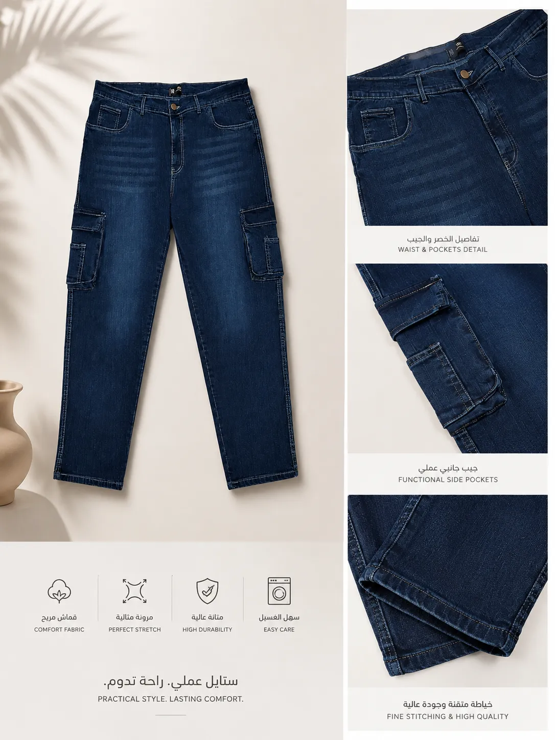 Double cargo jeans