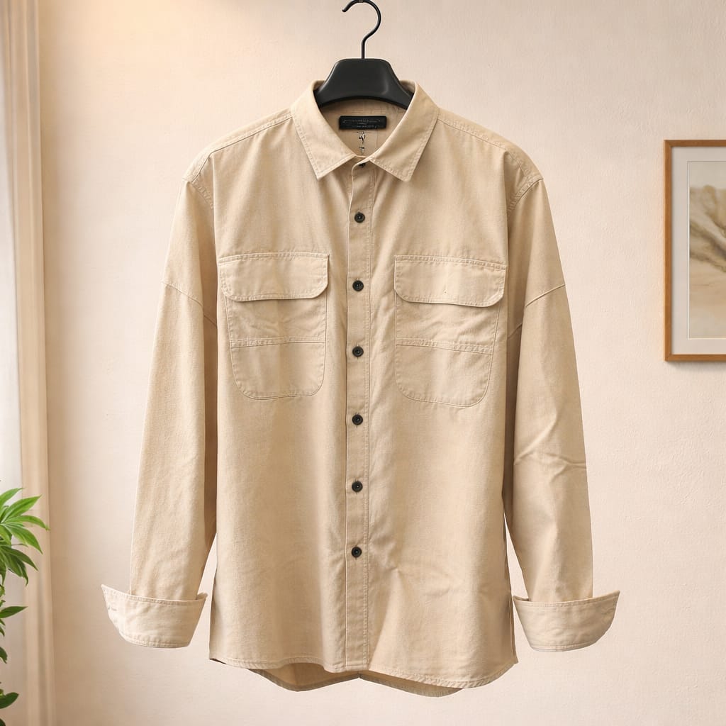 Basic gabardine shirt