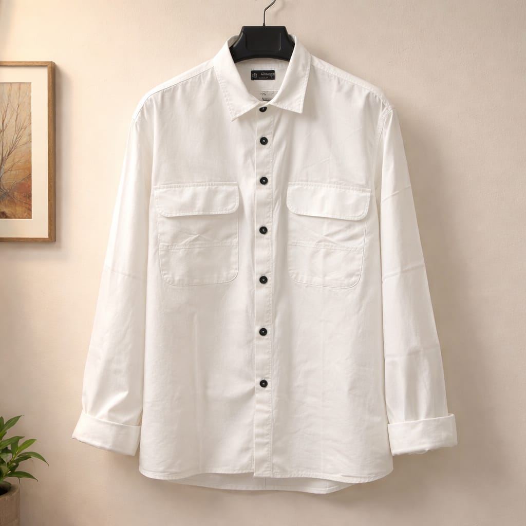 Basic gabardine shirt